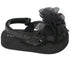 L'Amour Black Sequin Strap Flower Flip Flop Sandals Toddler Girls 5-10 - SophiasStyle.com